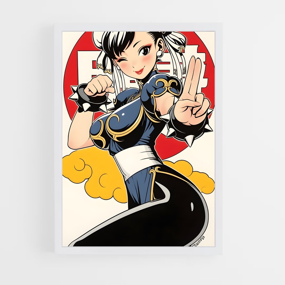 Poster Chun Li en Action – affiche Street Fighter (vue 3)